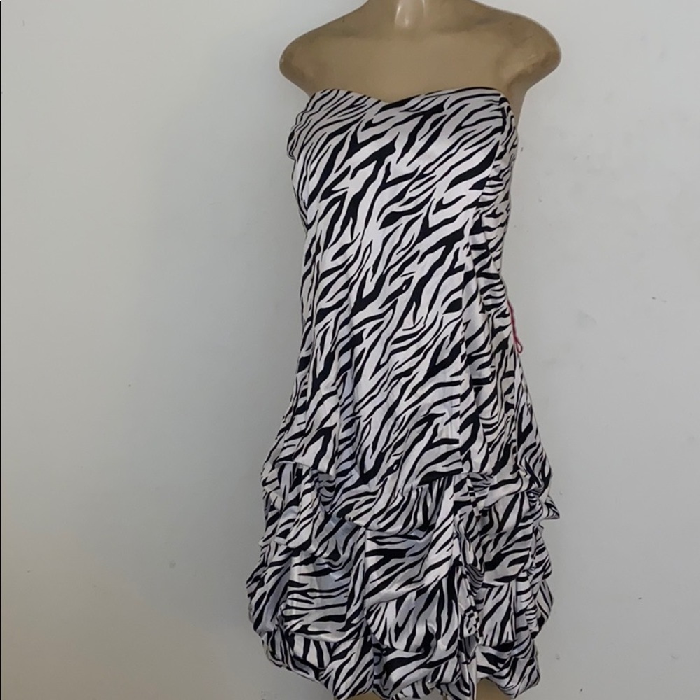 3x$30 Deb Plus Size 14  22 24 Dress Zebra Party New